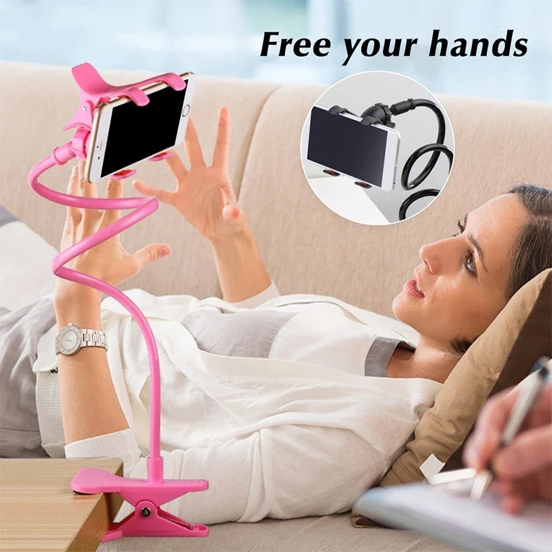 Suporte Para Celular De Mesa Cama Universal Articulável Giratório 360 Suporte De Preguiça Com Garra