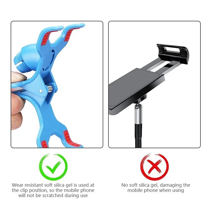 Suporte Para Celular De Mesa Cama Universal Articulável Giratório 360 Suporte De Preguiça Com Garra