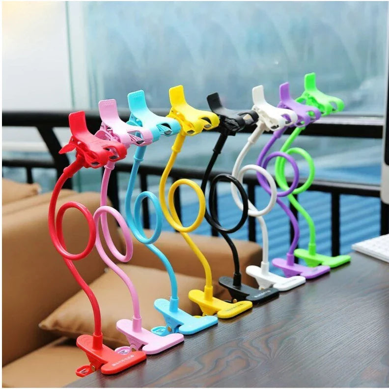 Suporte Para Celular De Mesa Cama Universal Articulável Giratório 360 Suporte De Preguiça Com Garra